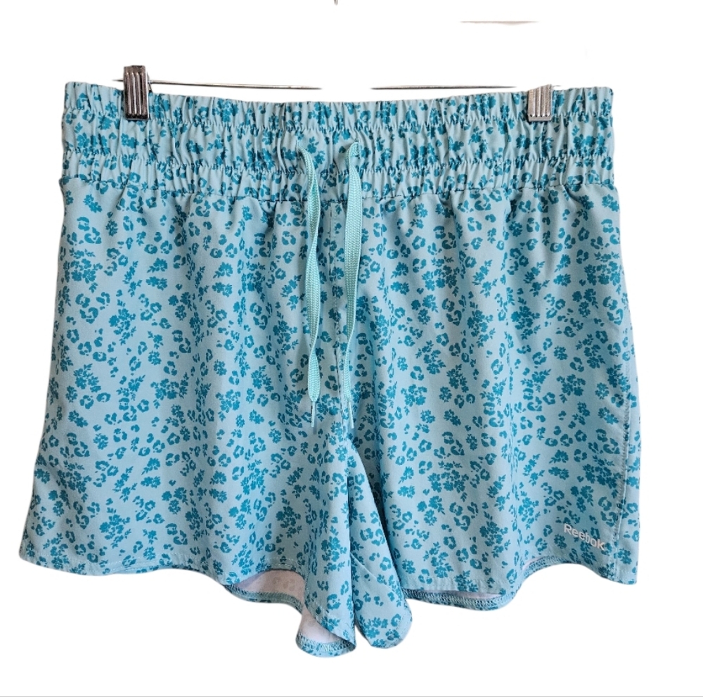 Reebok Womens Blue Running Shorts Size XL.